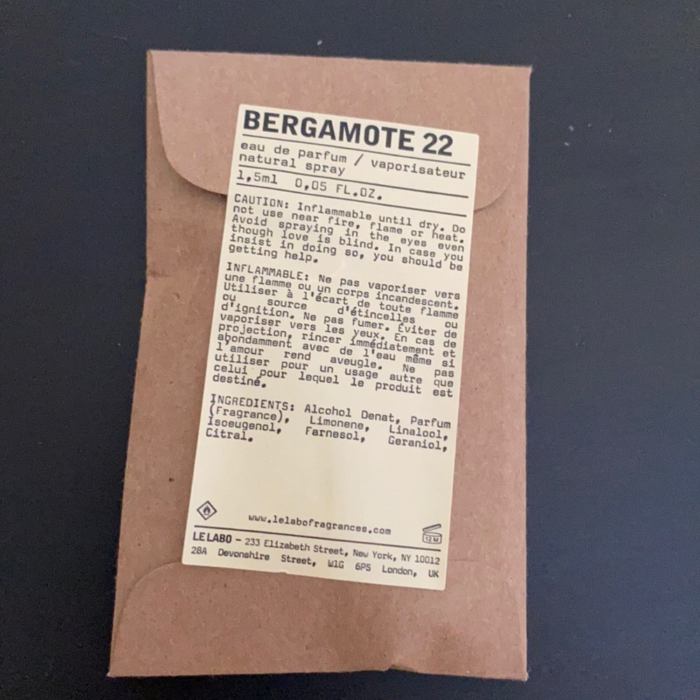Le Labo Bergamote 22 Sample
